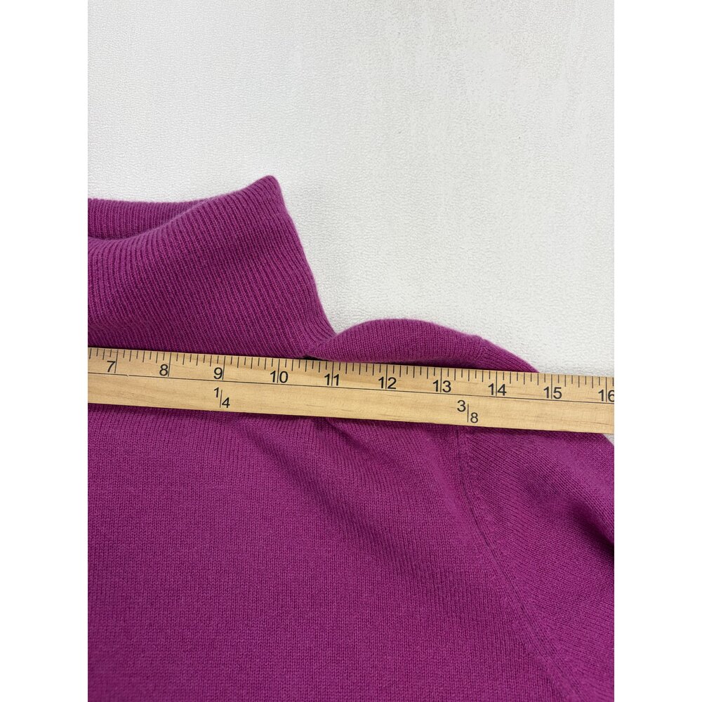Charter Club 100% Cashmere Magenta Turtleneck Sweater - Picture 5 of 7